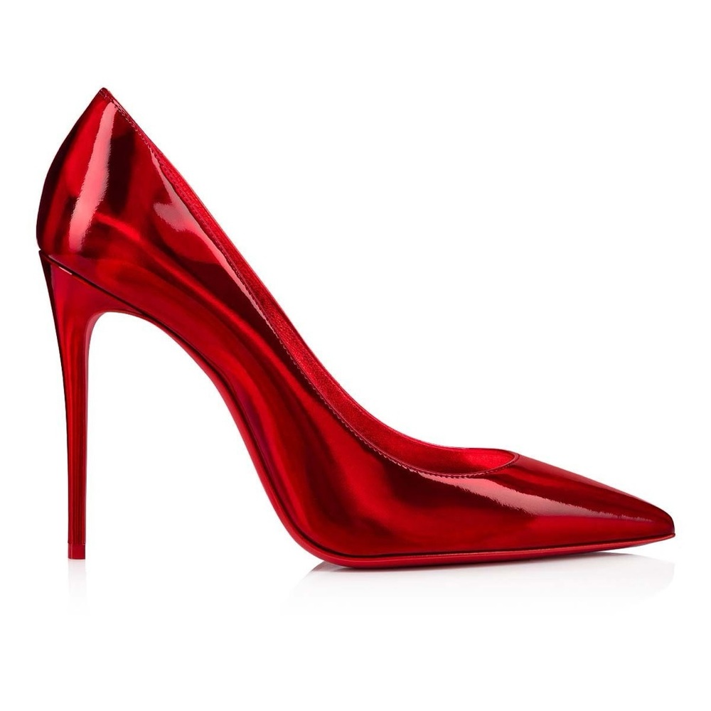 Christian Louboutin Kate Psychic Lining Red Shiny Patent Stiletto Heels 39